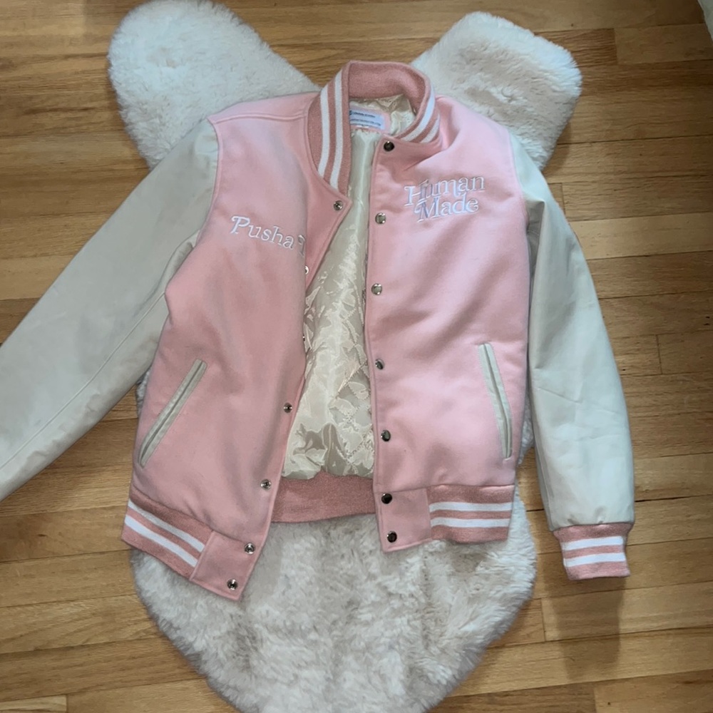 Human Made Replica Pink Varsity Jacket